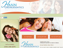 Tablet Screenshot of hannorthodontics.com